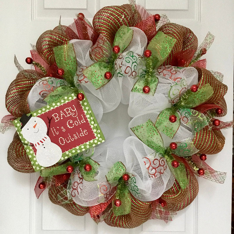 Snowman Christmas wreath