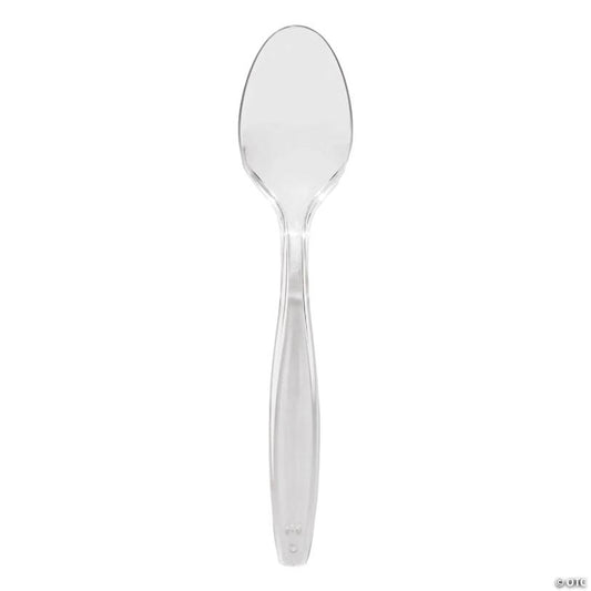 Clear Plastic Disposable Spoons (1000 Spoons) | USA Decoration®