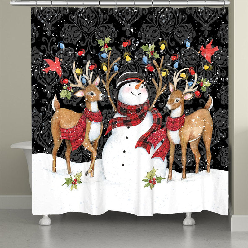 Cleek Modern Day Christmas Shower Curtain