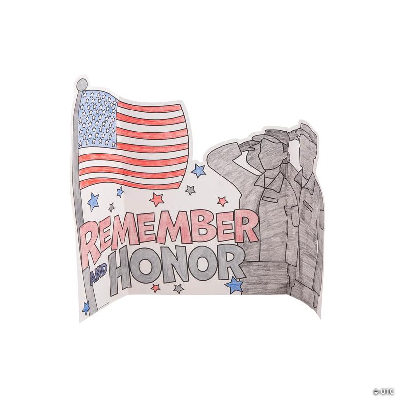 Color Your Own 3D Memorial Day Stand-Up Sign - 12 Pc.