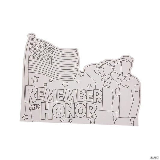 Color Your Own 3D Memorial Day Stand-Up Sign - 12 Pc.