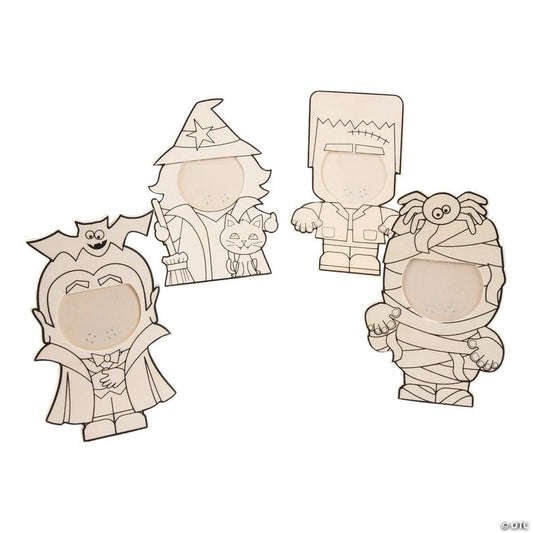 Color Your Own Halloween Picture Frames - 12 Pc.