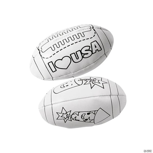 Color Your Own Patriotic Footballs - 12 Pc.
