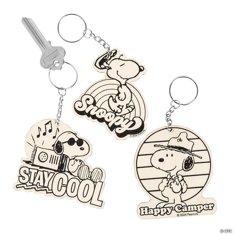 Color Your Own Peanuts Snoopy Keychains - 12 Pc.