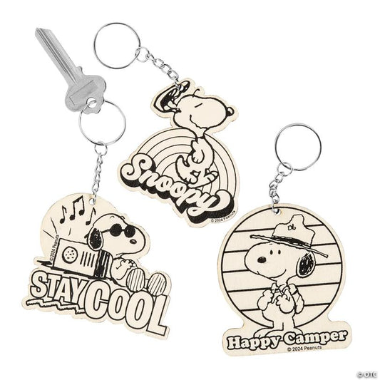 Color Your Own Peanuts Snoopy Keychains - 12 Pc.