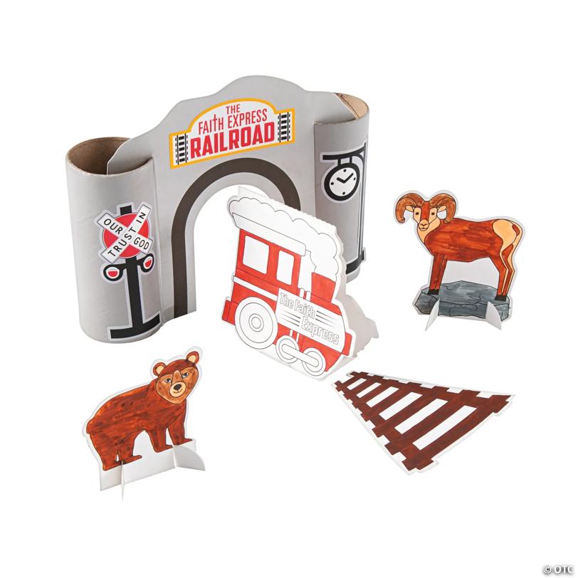 Color Your Own Railroad VBS Craft Roll Tunnel Kits - Makes 12 | USA Decoration®