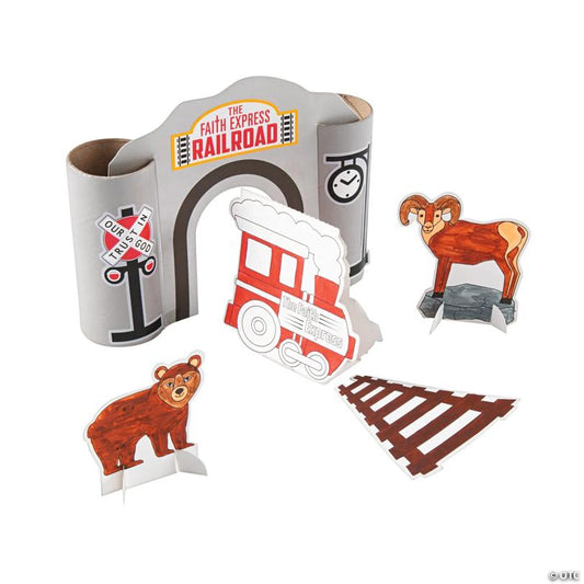 Color Your Own Railroad VBS Craft Roll Tunnel Kits - Makes 12 | USA Decoration®