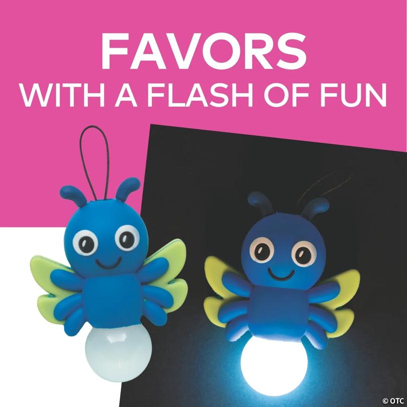 Colorful Mini Firefly Pull Flashlights - 12 Pc. for Camp Themes