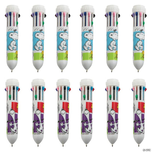 Colorful Mini Peanuts® Snoopy Shuttle Pens - 12 Pc. for Fun Writing