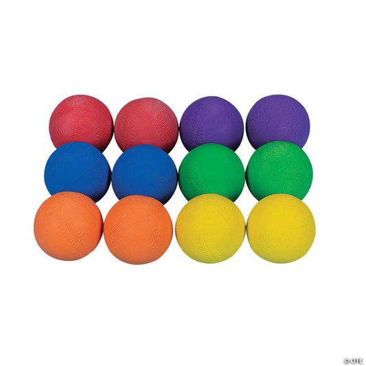 Cool Colorful Rubber Baseballs - 12 Pc.