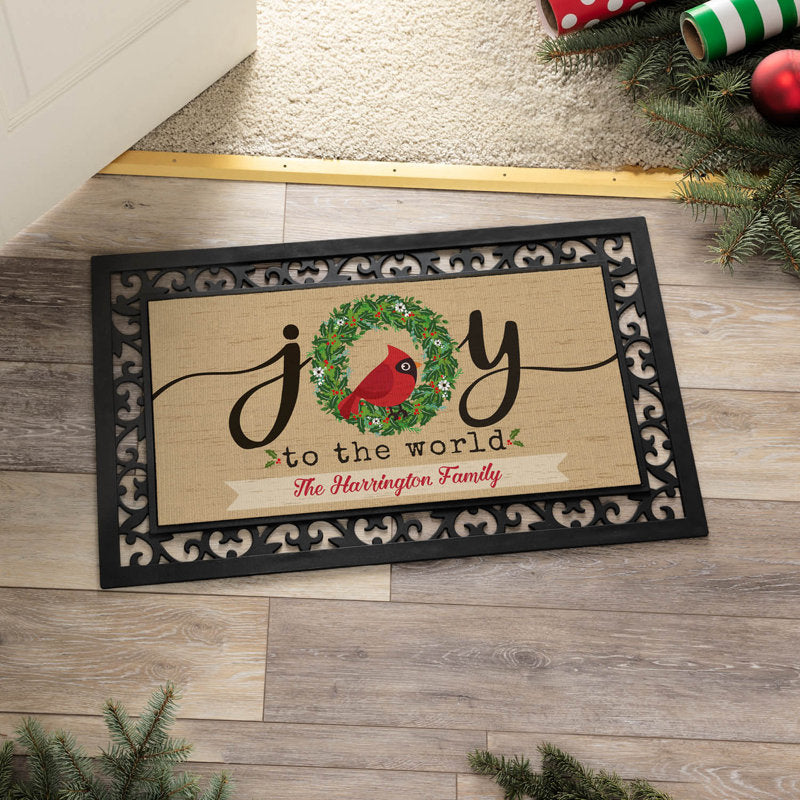 Craigjames Non-Slip Floral Christmas Doormat