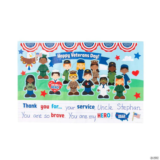 Create & Write Veterans Day Sticker Scenes - 12 Pc.