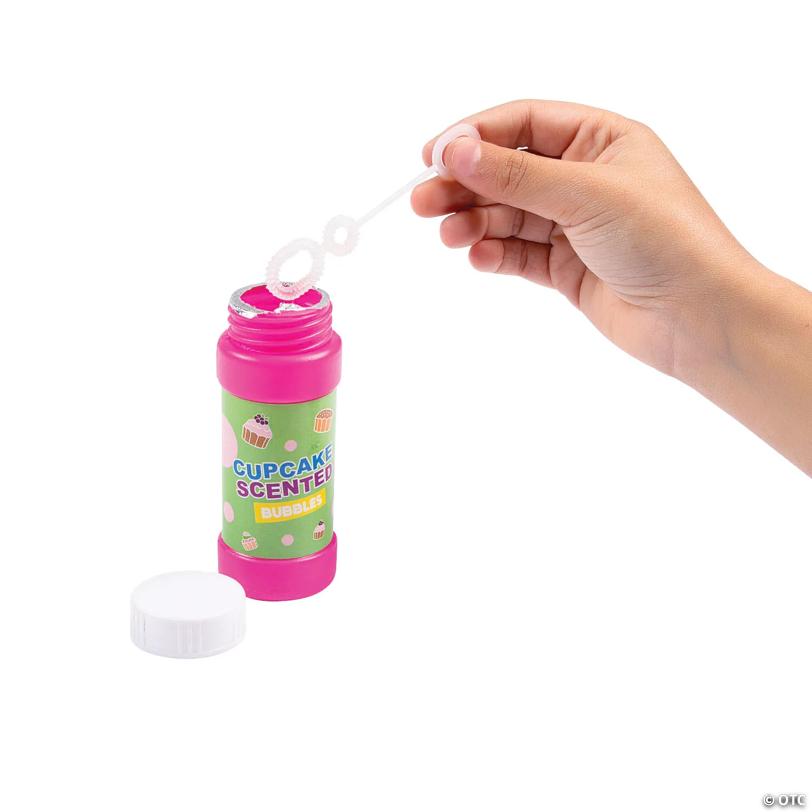 Cupcake-Scented Bubble Bottles - 12 Pc.