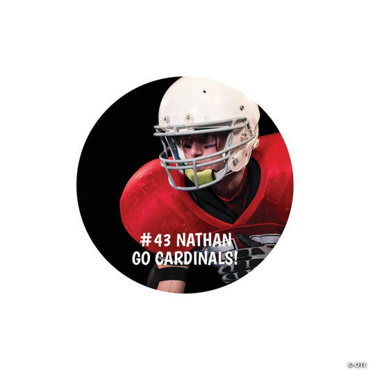 Custom Photo School Spirit Buttons - 12 Pc. | USA Decoration®