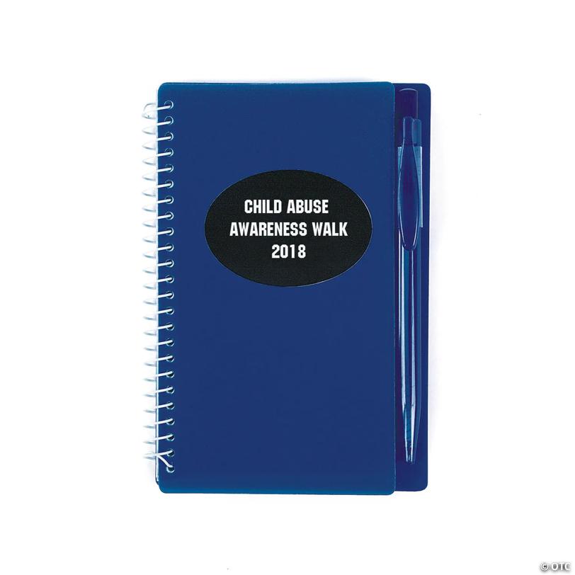 Customizable Blue Spiral Notebooks with Pens - 12 Pc. for School Events | USA Decoration®