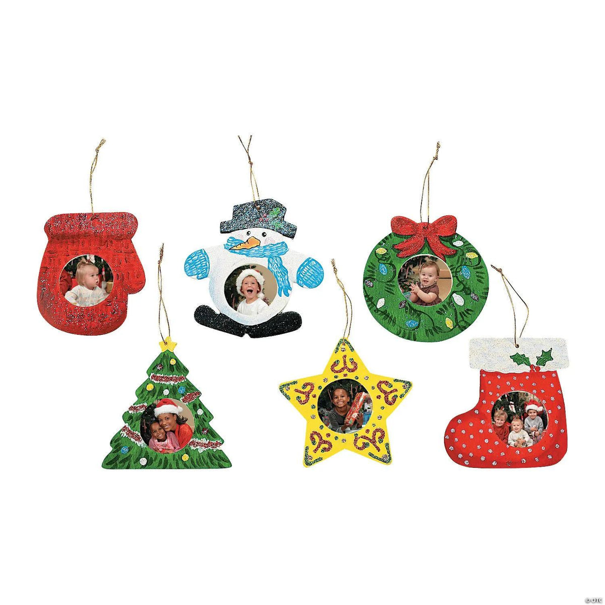 DIY Unfinished Wood Picture Frame Christmas Ornaments - Makes 12