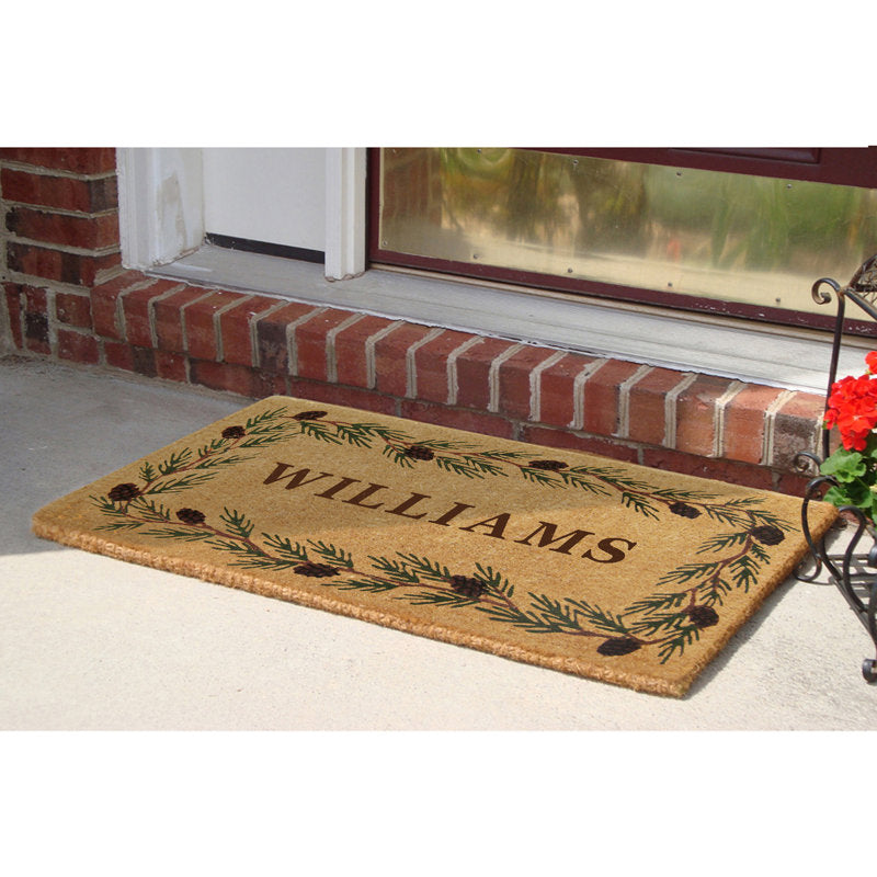 Damm Non-Slip Floral Doormat