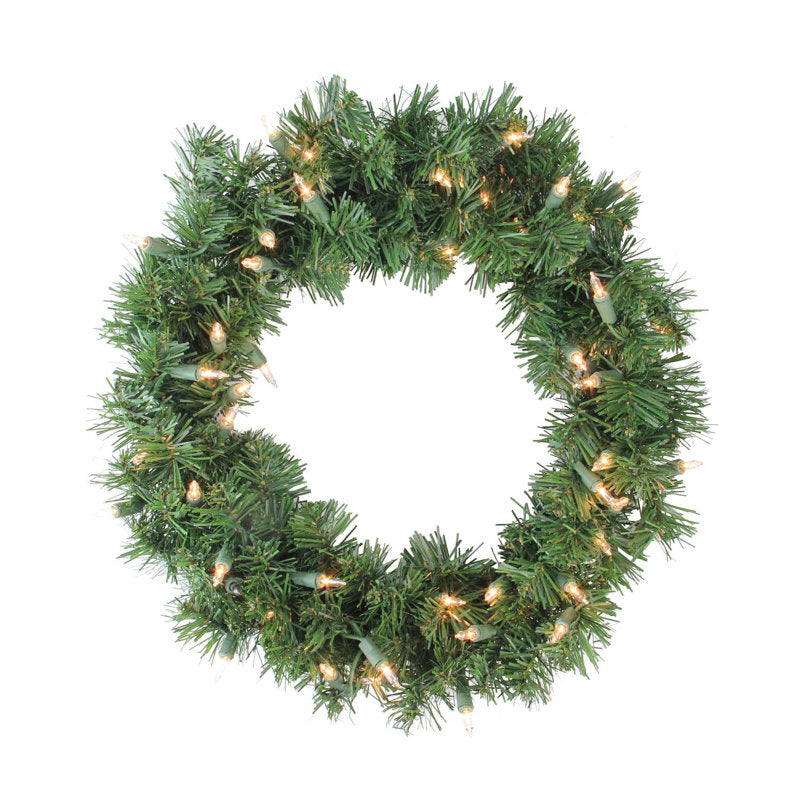 Artificial Fir Christmas Wreath hanging on a front door