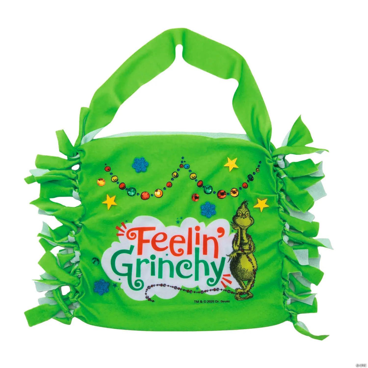 Dr. Seuss Feeling Grinchy fleece tied crossbody bag craft kit