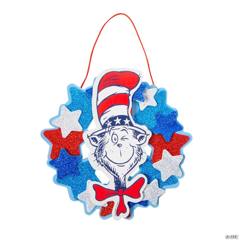 Dr. Seuss™ The Cat in the Hat™ Patriotic Wreath Craft Kit- Makes 12