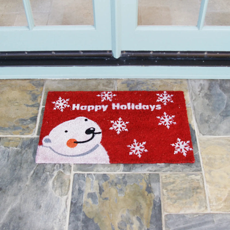 Dulac Non-Slip No Pattern Christmas Doormat