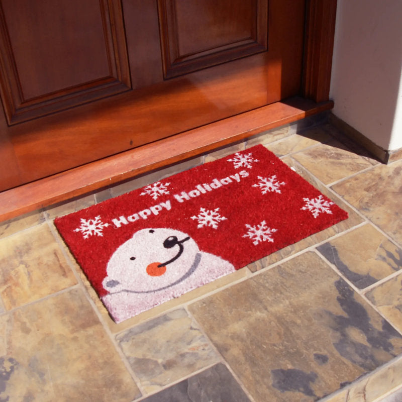 Dulac Non-Slip No Pattern Christmas Doormat