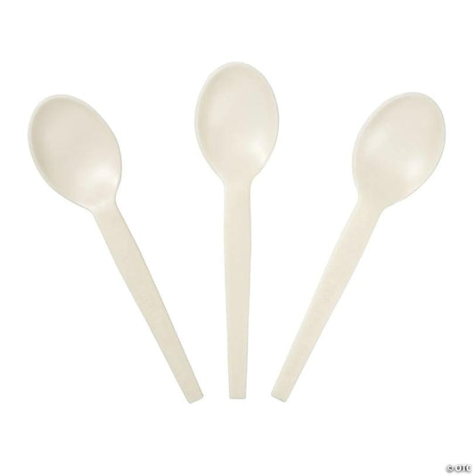 Edge Collections  - 7" - Cream - Plant Starch Soup Spoon! | USA Decoration®