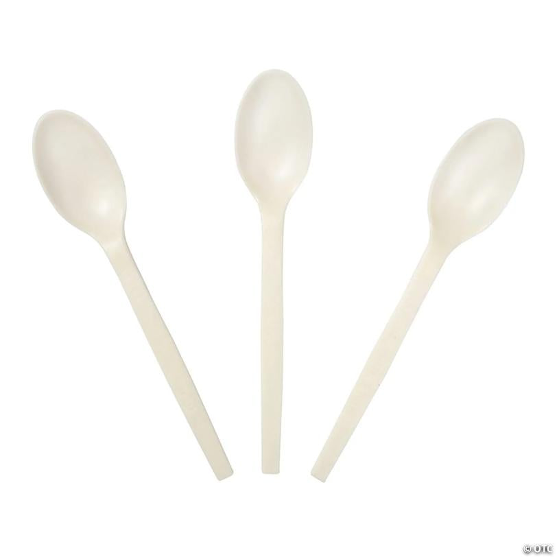 Edge Collections  - 7" - Cream - Plant Starch Spoons! | USA Decoration®