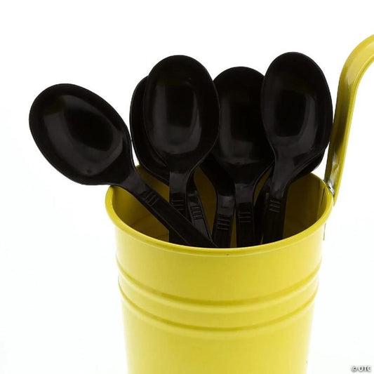 Edge Collections  - Black Polypropylene Soup Spoons! | USA Decoration®