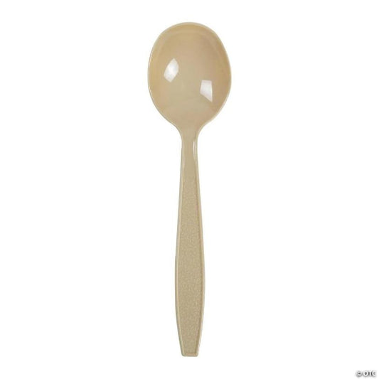 Edge Collections  - Champagne Gold - Bulk Heavy Champagne Gold Soup Spoons! | USA Decoration®