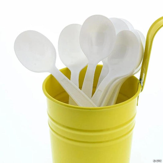 Edge Collections  - Heavy White Polystyrene Soup Spoons! | USA Decoration®