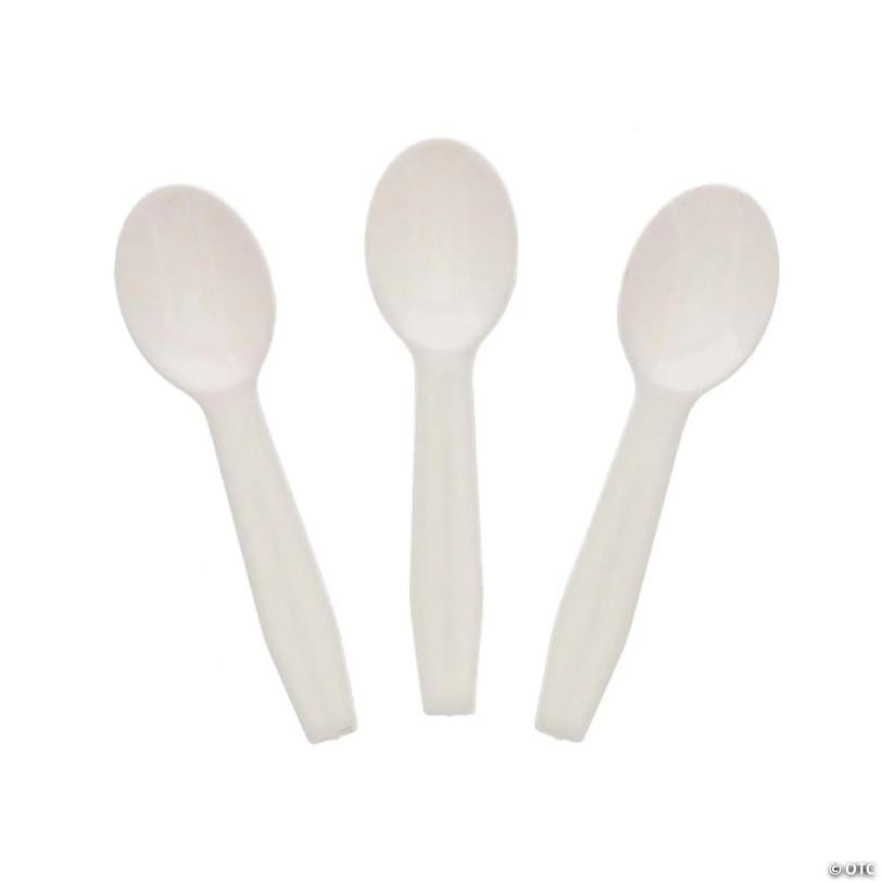 Edge Collections  - White Plastic Taster Spoon! | USA Decoration®