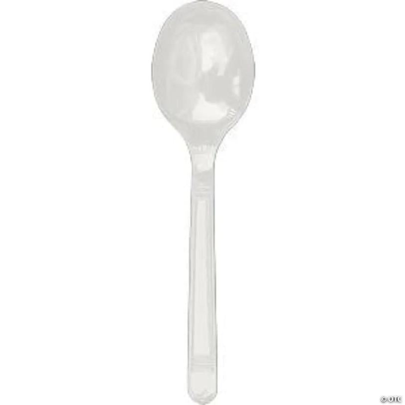 Edge Collections  - White Polypropylene Soup Spoon! | USA Decoration®