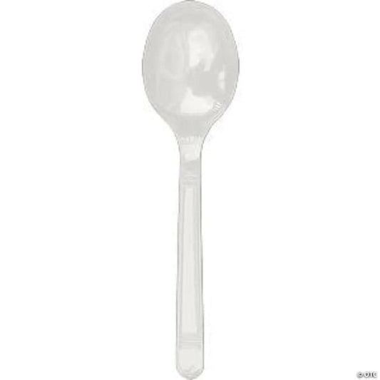 Edge Collections  - White Polypropylene Soup Spoon! | USA Decoration®