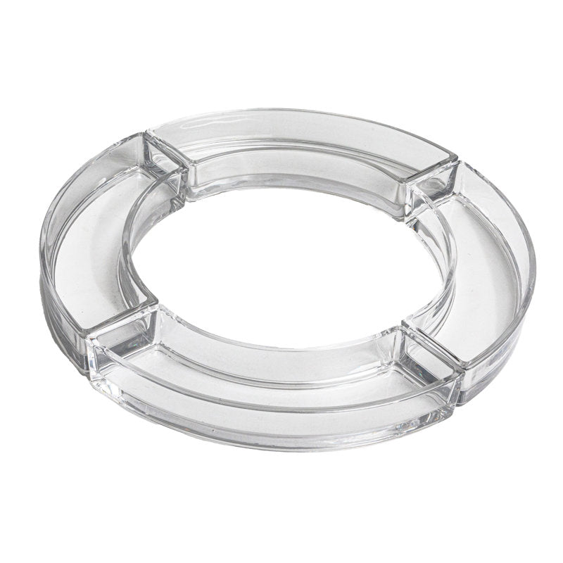 Elegant Curved Glass Dish And Votive Holder