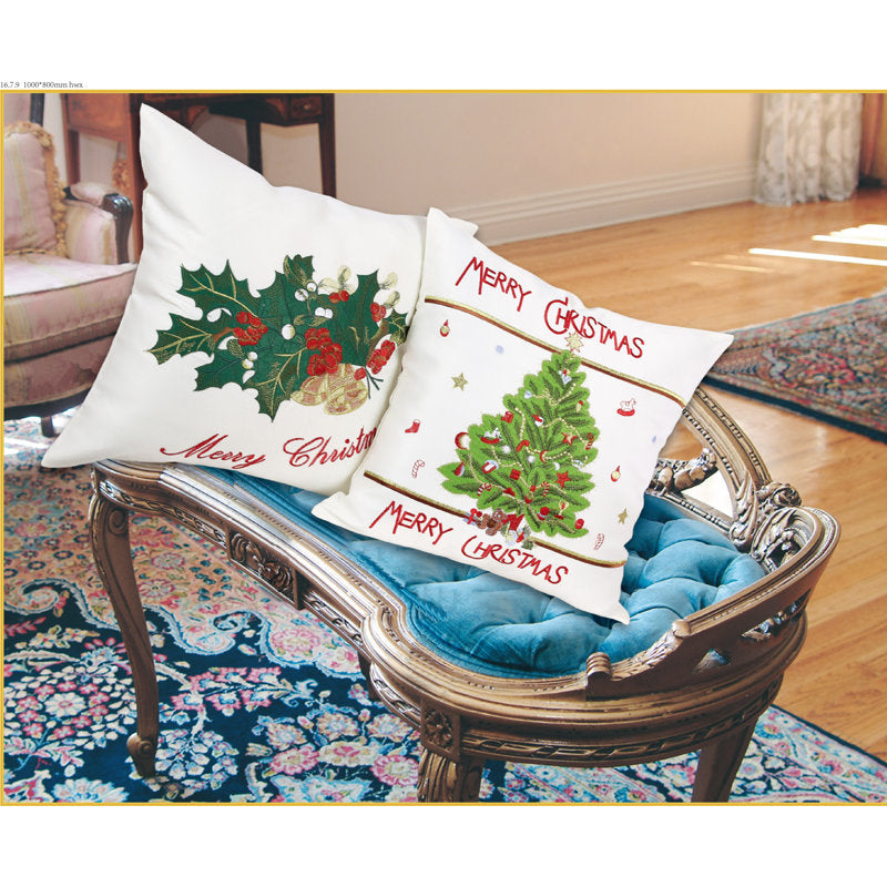 Embroidered Pillow Cover