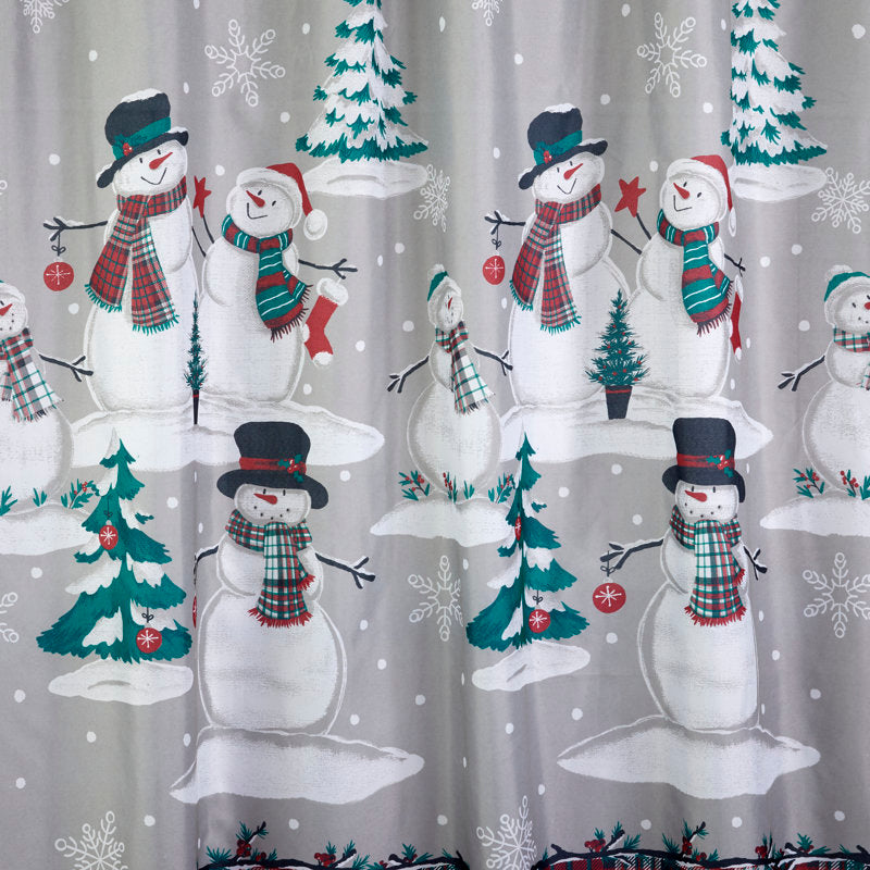 Ephrata Plaid Shower Curtain with Hooks Included
