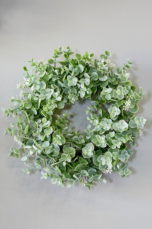 14" Eucalyptus Mixed Candle Ring