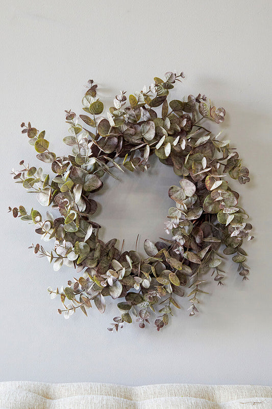 24" Eucalyptus Wreath Fresh & Elegant Greenery Door and Wall Decor