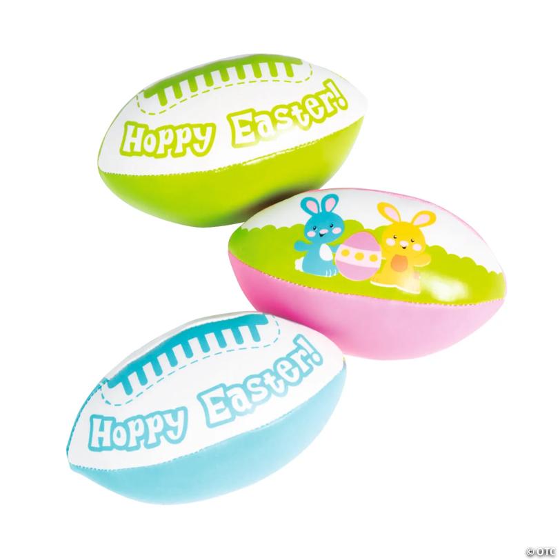 Exciting Mini Hoppy Easter Football Assortment - 12 Pc.