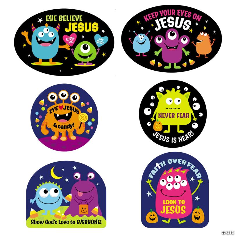 Faith Messages Halloween Monster Cutouts - 6 Pc.