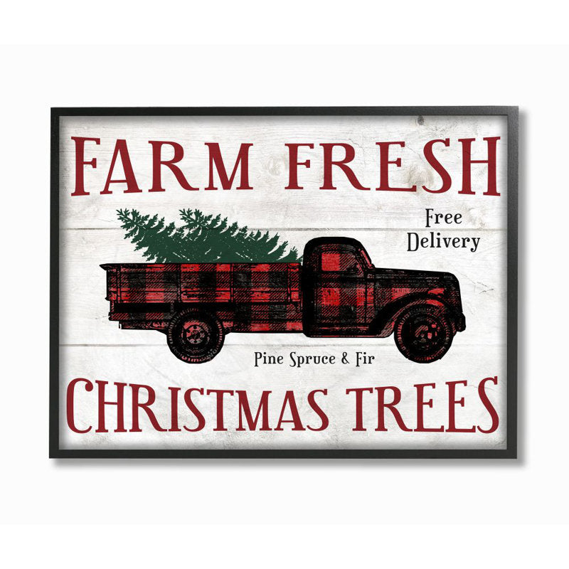 Farm Fresh Christmas Trees - Textual Art