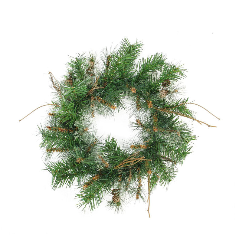 16" Artificial Christmas Wreath as a festive door display