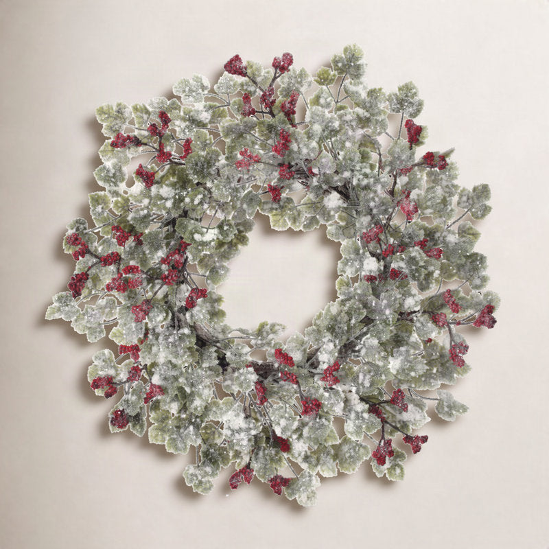 24" Artificial Christmas Wreath as a festive door display