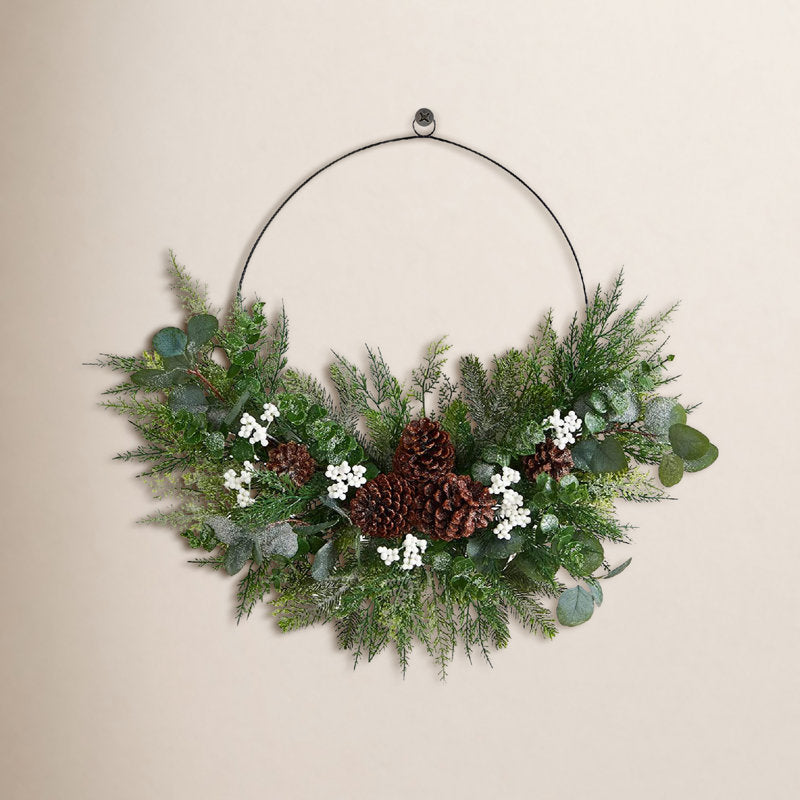 24" Christmas Wreath as a festive door display