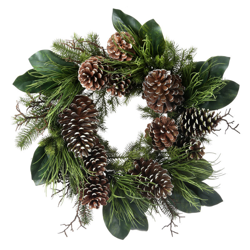 28" Artificial Christmas Wreath as a festive door display