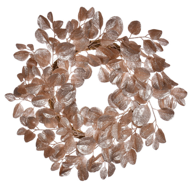 24" Artificial Christmas Wreath hanging on a front door
