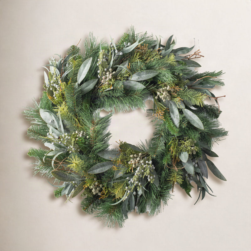 30" Artificial Fir Christmas Wreath as a festive door display