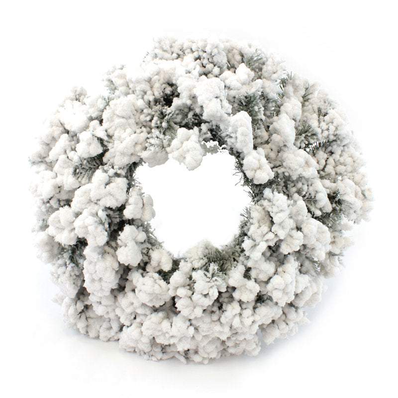 24" Pre-Lit Artificial Christmas Wreath as a festive door display