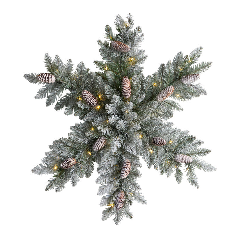 30" Pre-Lit Artificial Christmas Wreath as a festive door display